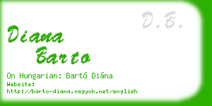 diana barto business card